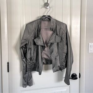 Blank NYC Vegan Leather Jacket Women’s Size Small 🩶